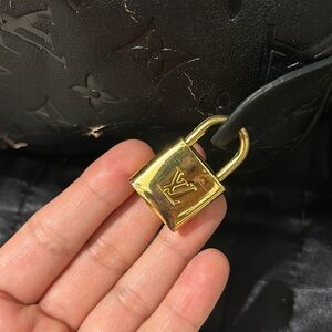 Black Handbag with gold LV lock (no key)